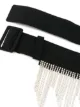 MSGM crystal-fringe woven belt