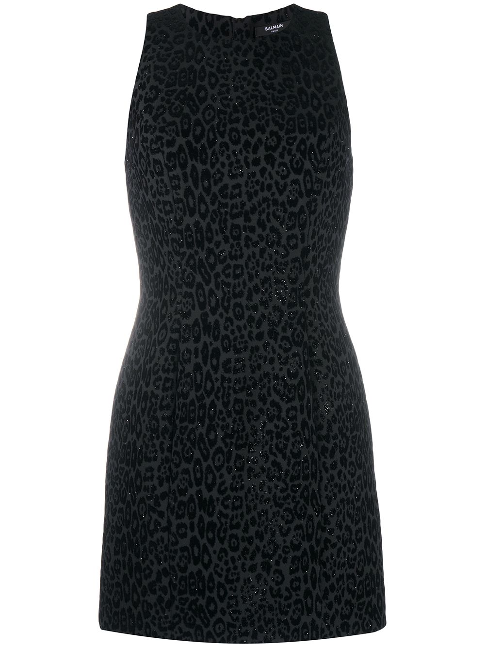 black and leopard print dress