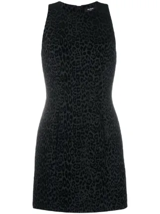 balmain leopard dress