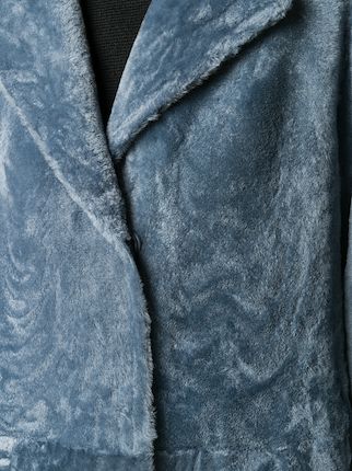 long-sleeved sheepskin panel coat展示图