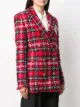 Balmain oversized tartan tweed blazer