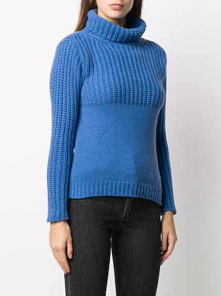 contrast knit cashmere jumper展示图