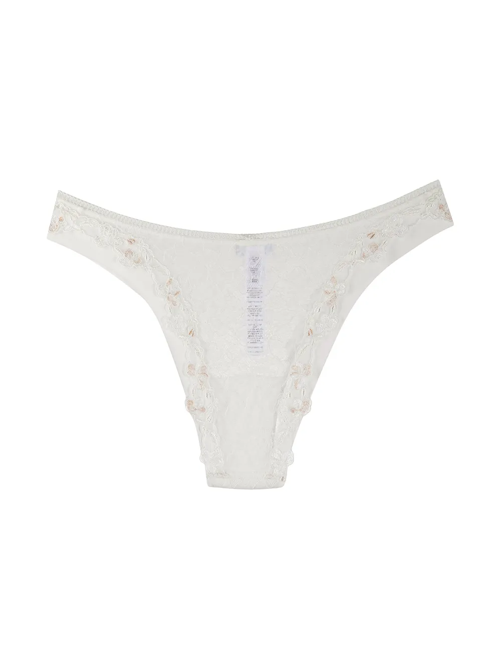 La Perla String met geborduurd kant - Wit