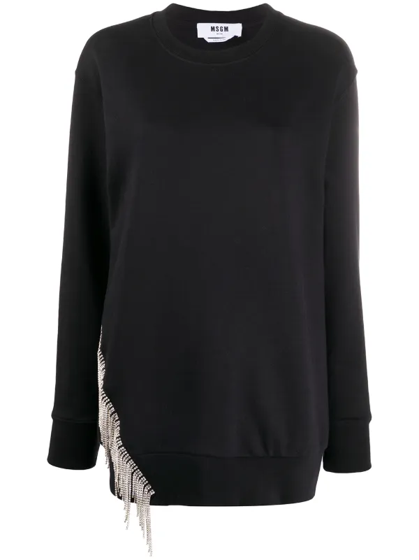 Black fringe sweatshirt Clearance