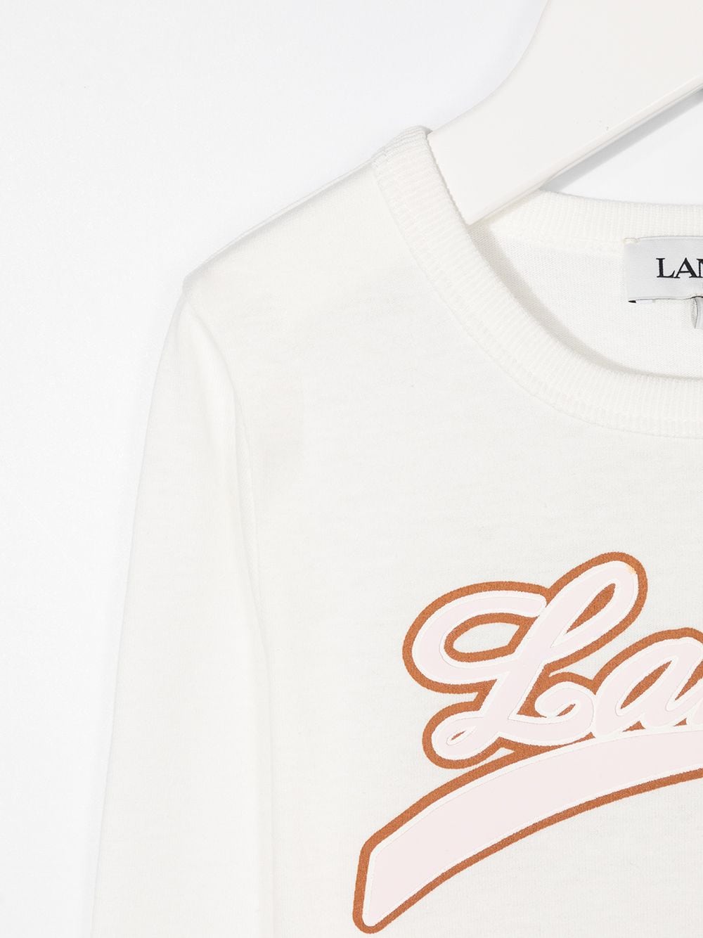 Shop Lanvin Enfant Rubber Logo Print Long-sleeved T-shirt In White