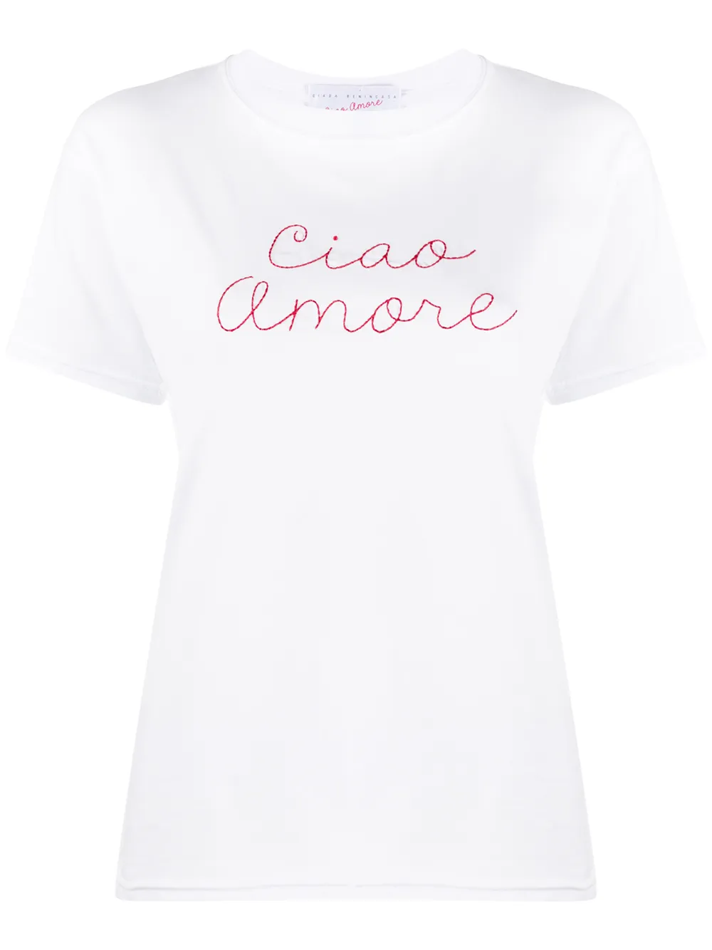 Click to view more detailed imagery on our partner's website Giada Benincasa Stitched Slogan T-shirt In White