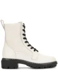 rag & bone leather lace up boots - White
