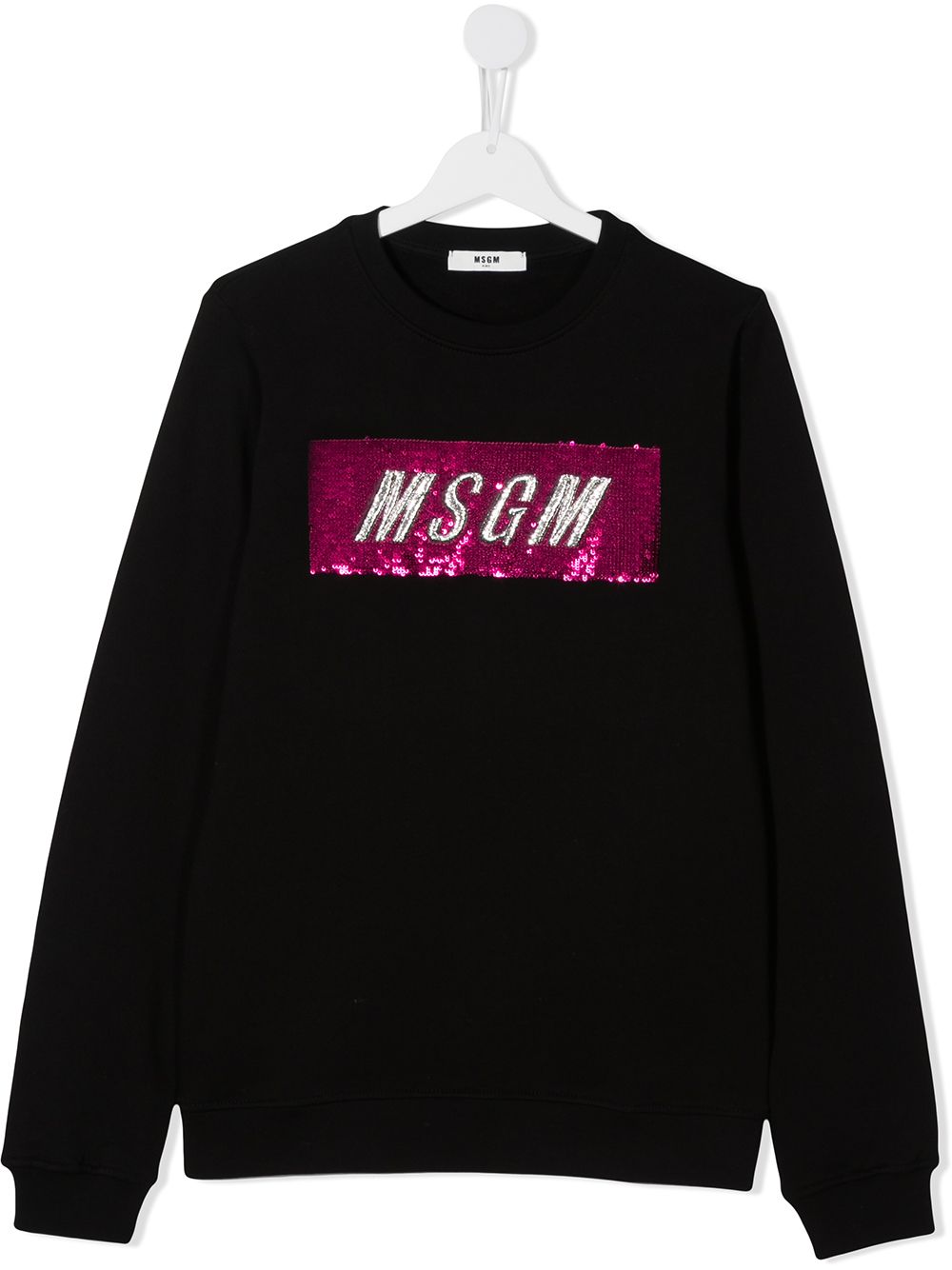 фото Msgm kids толстовка с логотипом из пайеток