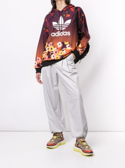 adidas floral print hoodie