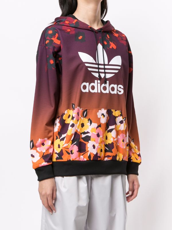 adidas flower print hoodie