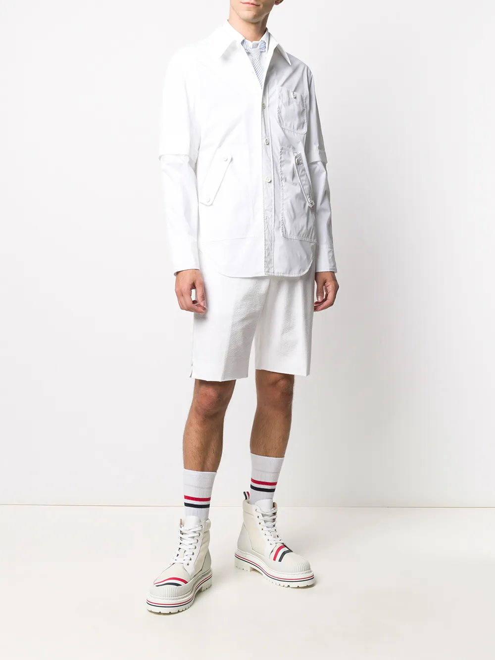 фото Thom browne куртка-рубашка со съемными рукавами