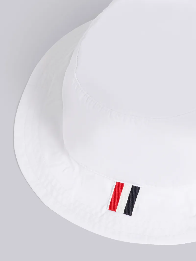 White Nylon Tech Gabardine Diagonal 