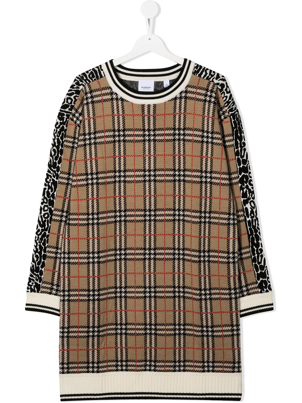 фото Burberry kids трикотажное платье с узором