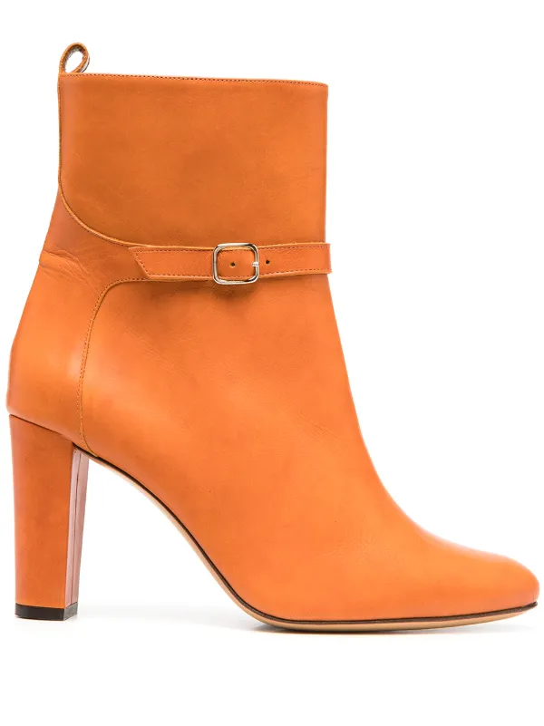 womens orange ankle boots