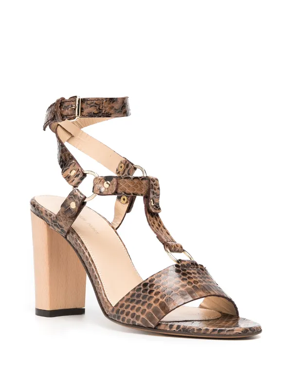 snakeskin sandals