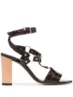 Image 1 of Tila March crocodile-effect open-toe sandals