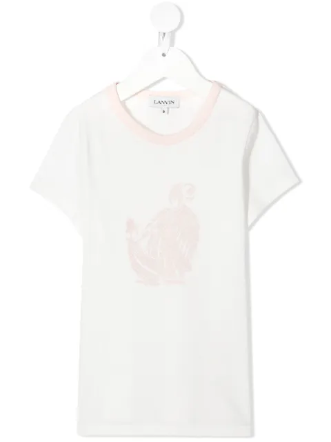 Lanvin Enfant glittery logo short-sleeve T-shirt