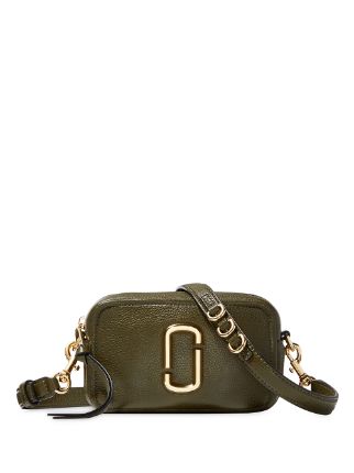 Marc Jacobs Softshot 21 Leather Crossbody Bag in Green