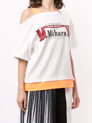 layered cold-shoulder T-shirt展示图