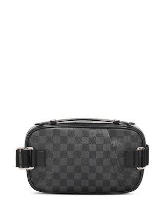 2015 pre-owned Damier Graphite Ambler belt bag展示图