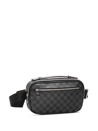 2015 pre-owned Damier Graphite Ambler belt bag展示图