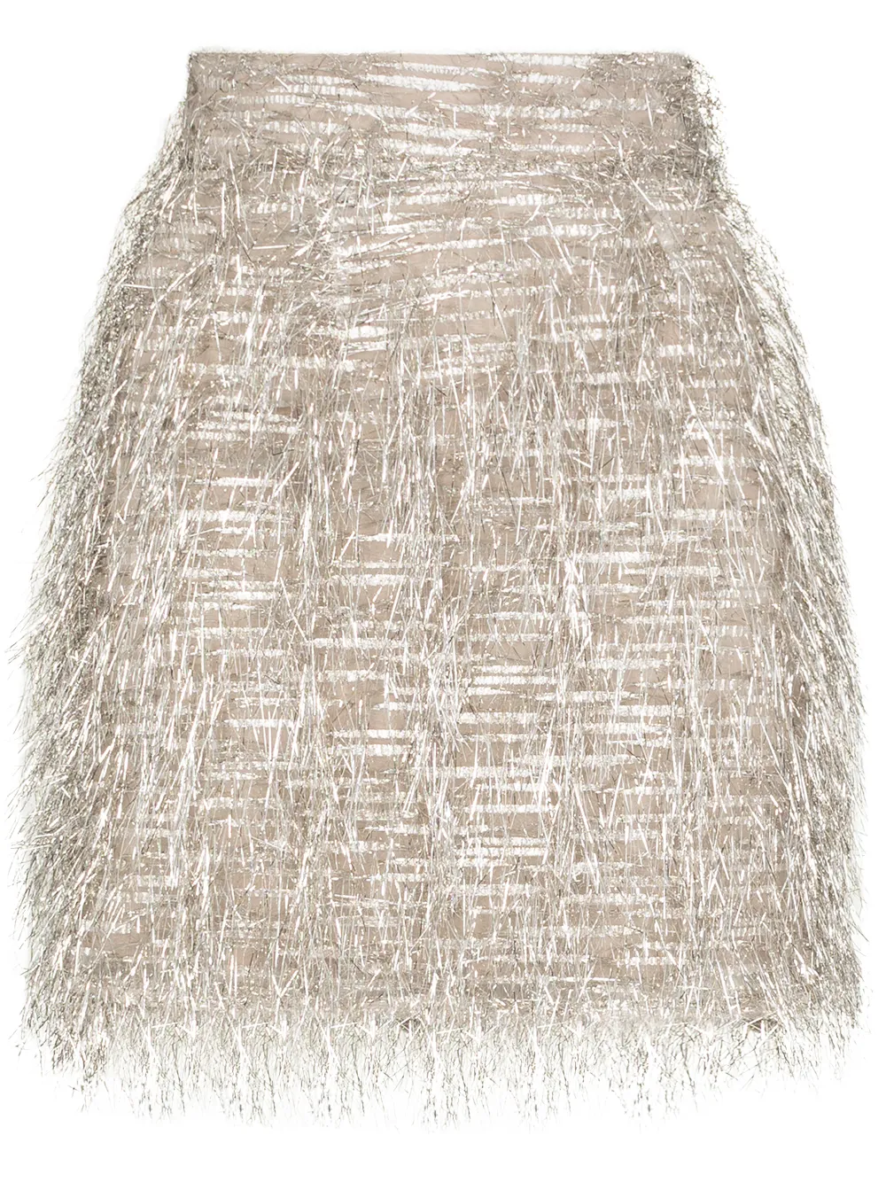 фото Taller marmo concetto fringed mini skirt