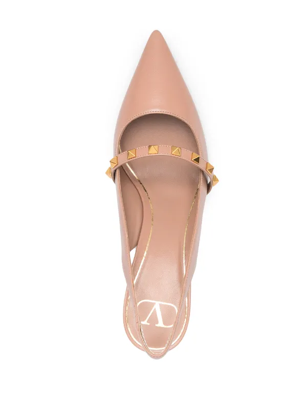 Valentino rockstud slingback flats