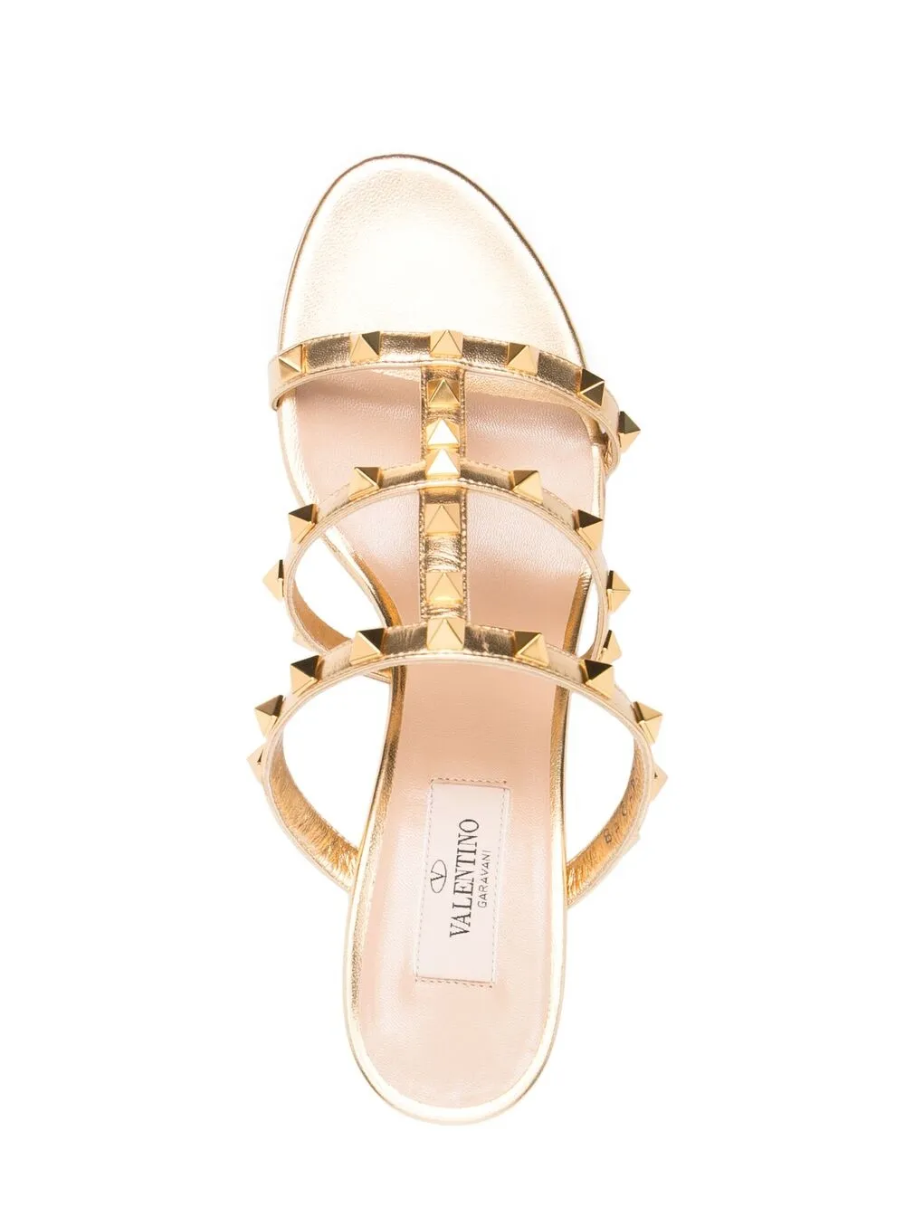 фото Valentino garavani босоножки rockstud на блочном каблуке