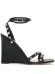 Image 1 of Valentino Garavani 110mm Rockstud-embellished wedge sandals