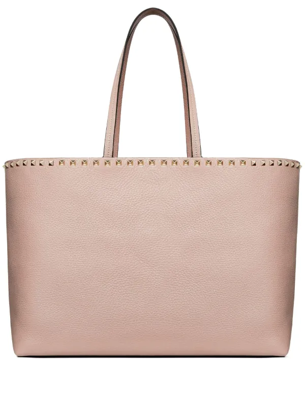 Valentino Garavani Rockstud Leather Tote Bag Pink FARFETCH IE