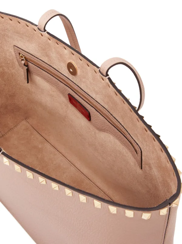 送料関税込■VALENTINO GARAVANI■Rockstud レザートートバッグ VALENTINO GARAVANI Rockstud テクスチャードレザー トート
