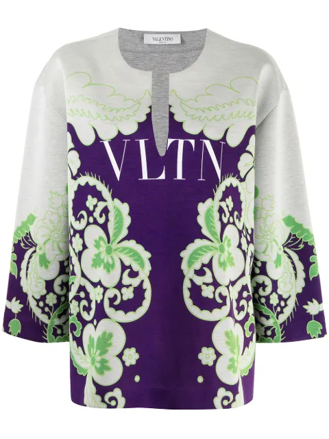 Valentino Garavani VLTN floral-print sweatshirt