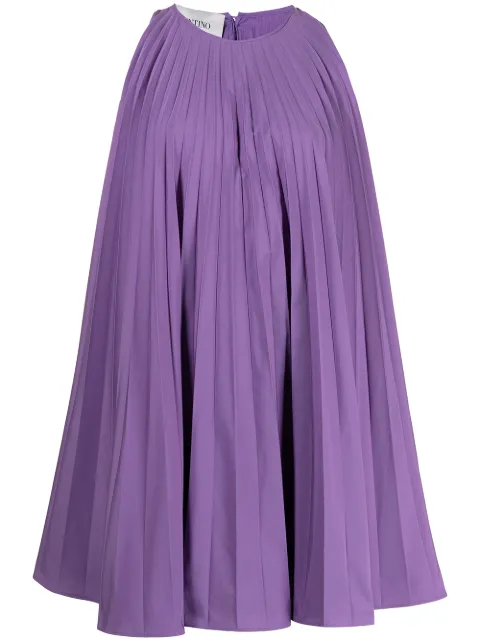 Valentino Garavani pleated sleeveless minidress