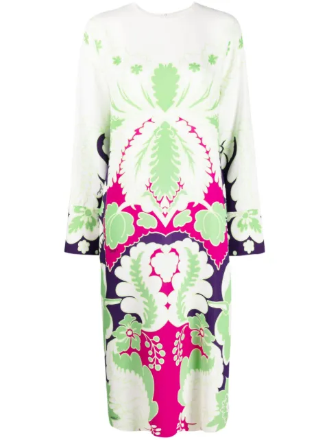 Valentino Garavani floral print silk midi dress