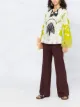 Image 2 of Valentino feather-embellished floral print blouse