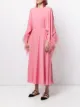 Valentino feather trim georgette dress