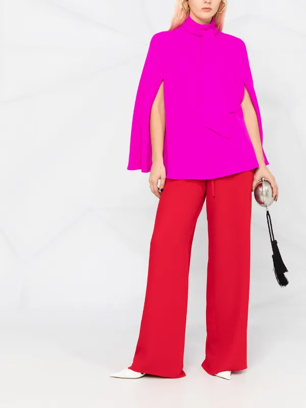 Valentino Garavani Cady Couture Trousers | Red | FARFETCH BH