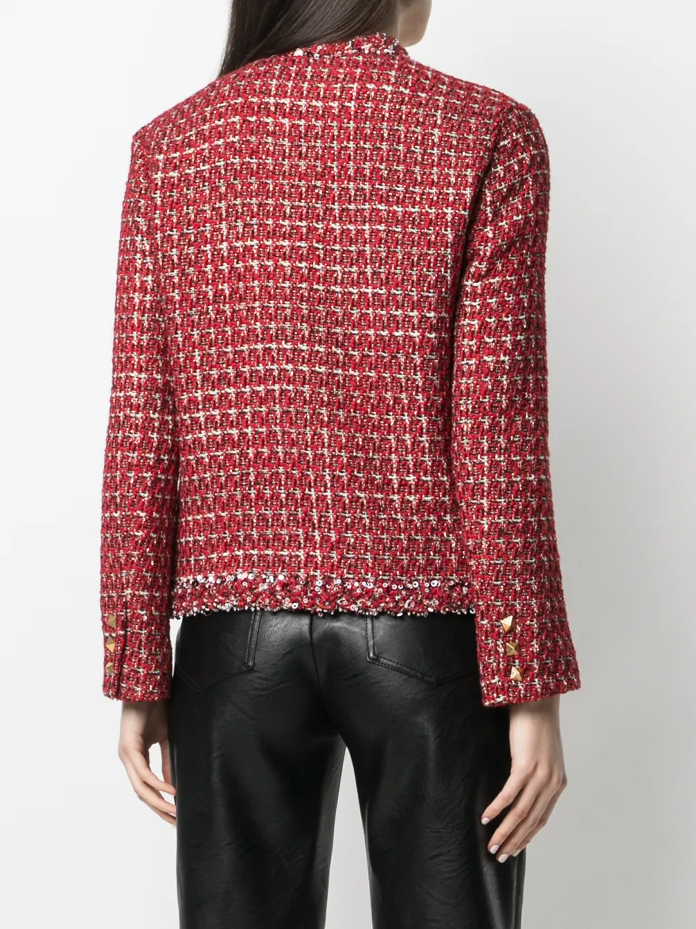 Valentino Garavani Tweed jack Rood