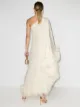 Taller Marmo father trim one-shoulder gown