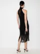 Taller Marmo fringed-edge halterneck midi dress