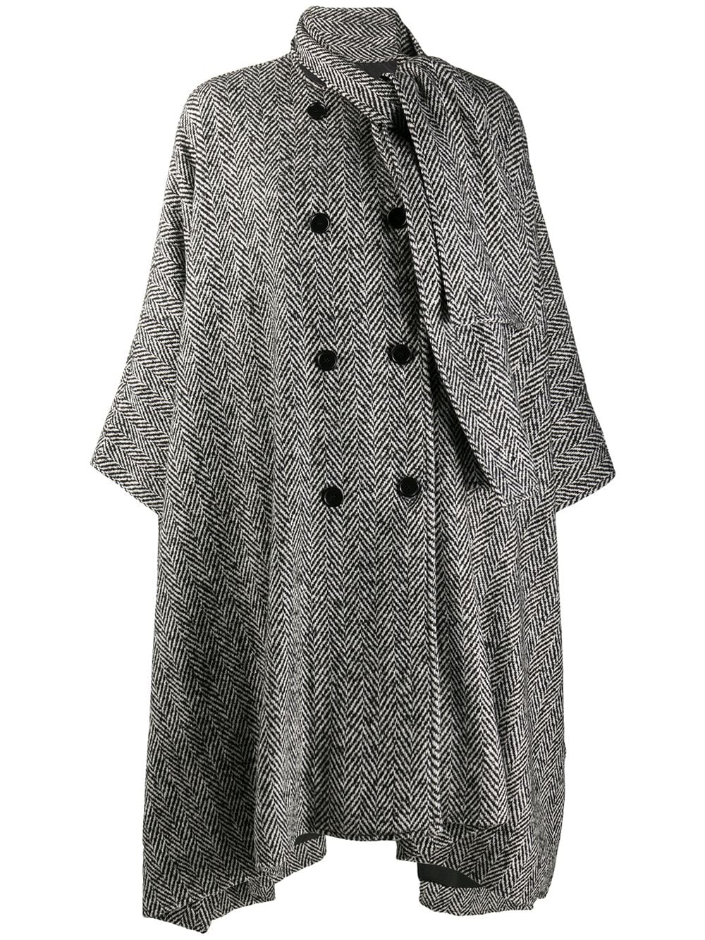 MSGM Draped Fit Cape Coat - Farfetch