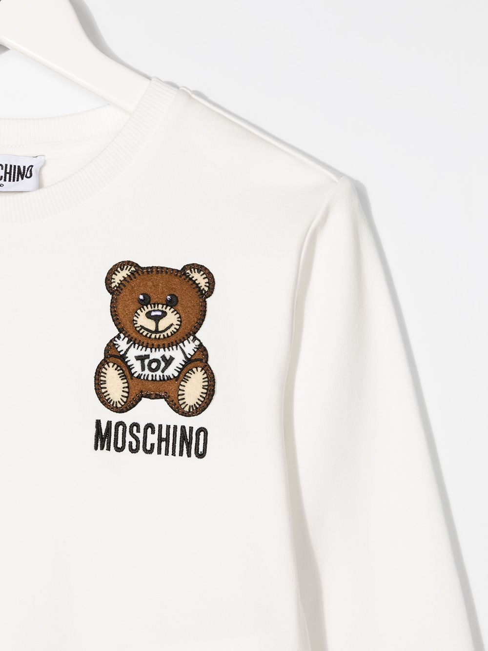 фото Moschino kids толстовка с оборками и нашивкой-логотипом