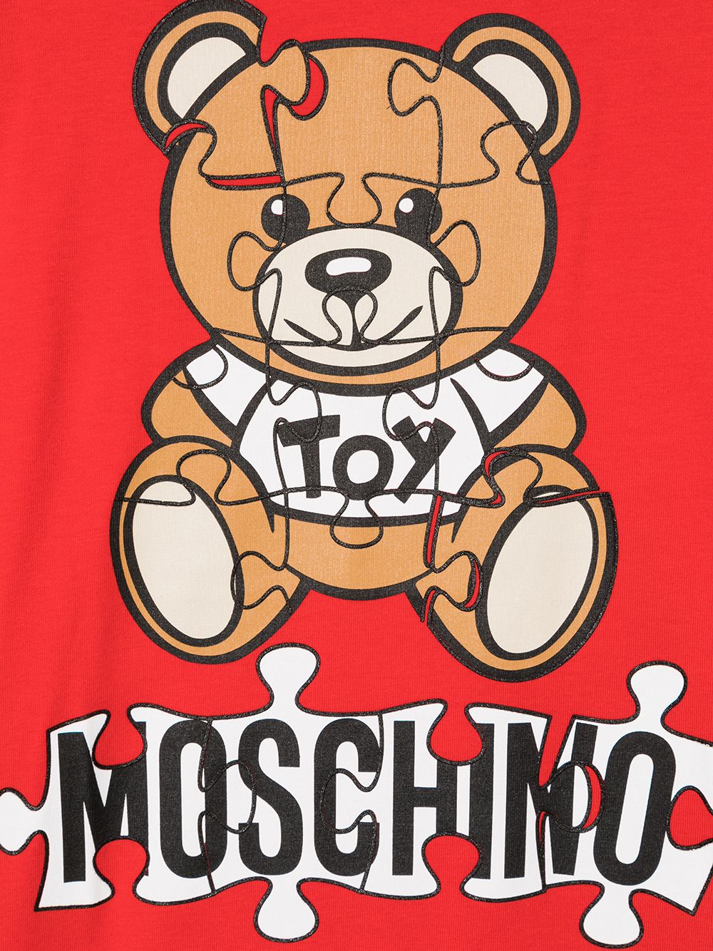 фото Moschino kids футболка с принтом teddy bear