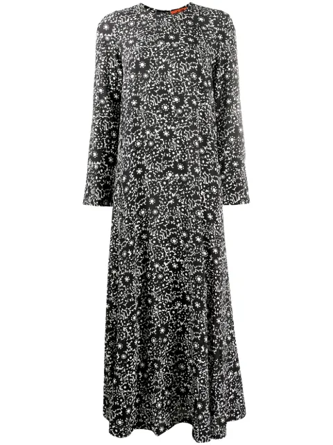 floral print silk maxi dress