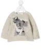 Image 1 of Bonpoint intarsia knit crew neck jumper