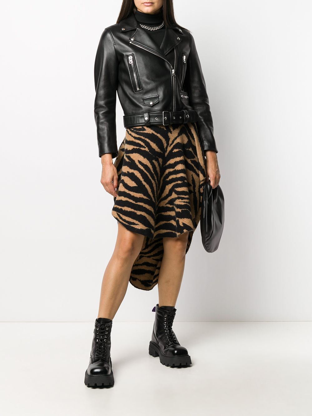 фото Mm6 maison margiela юбка асимметричного кроя с тигровым принтом