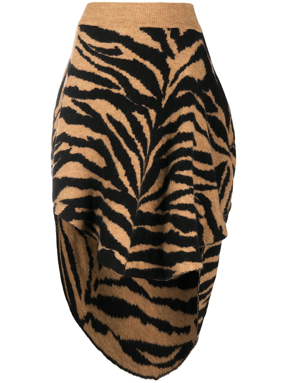 фото Mm6 maison margiela юбка асимметричного кроя с тигровым принтом