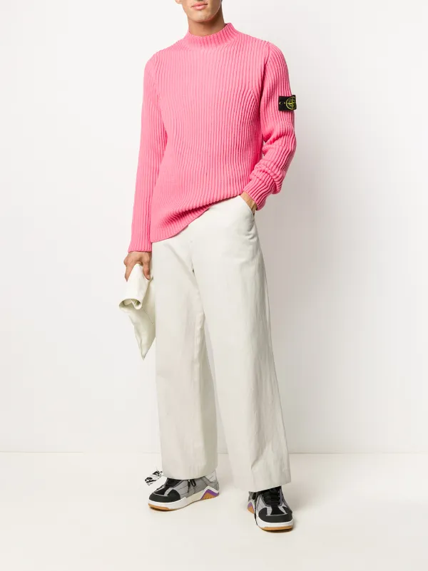 stone island mock neck sweater