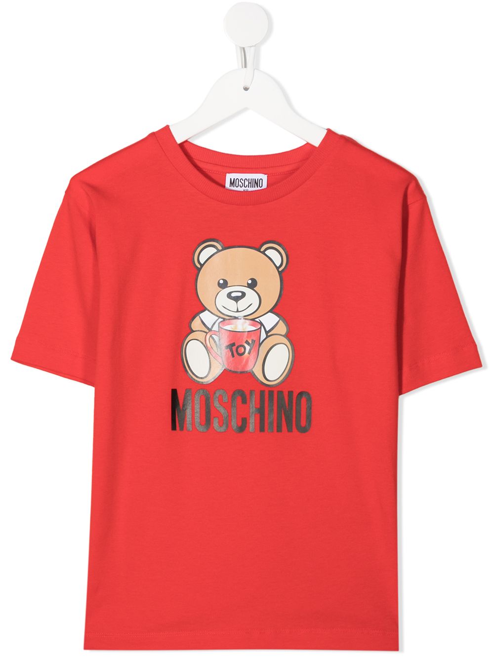 фото Moschino kids футболка с принтом toy bear