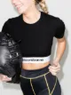 Image 2 of Paco Rabanne logo-hem cropped T-shirt
